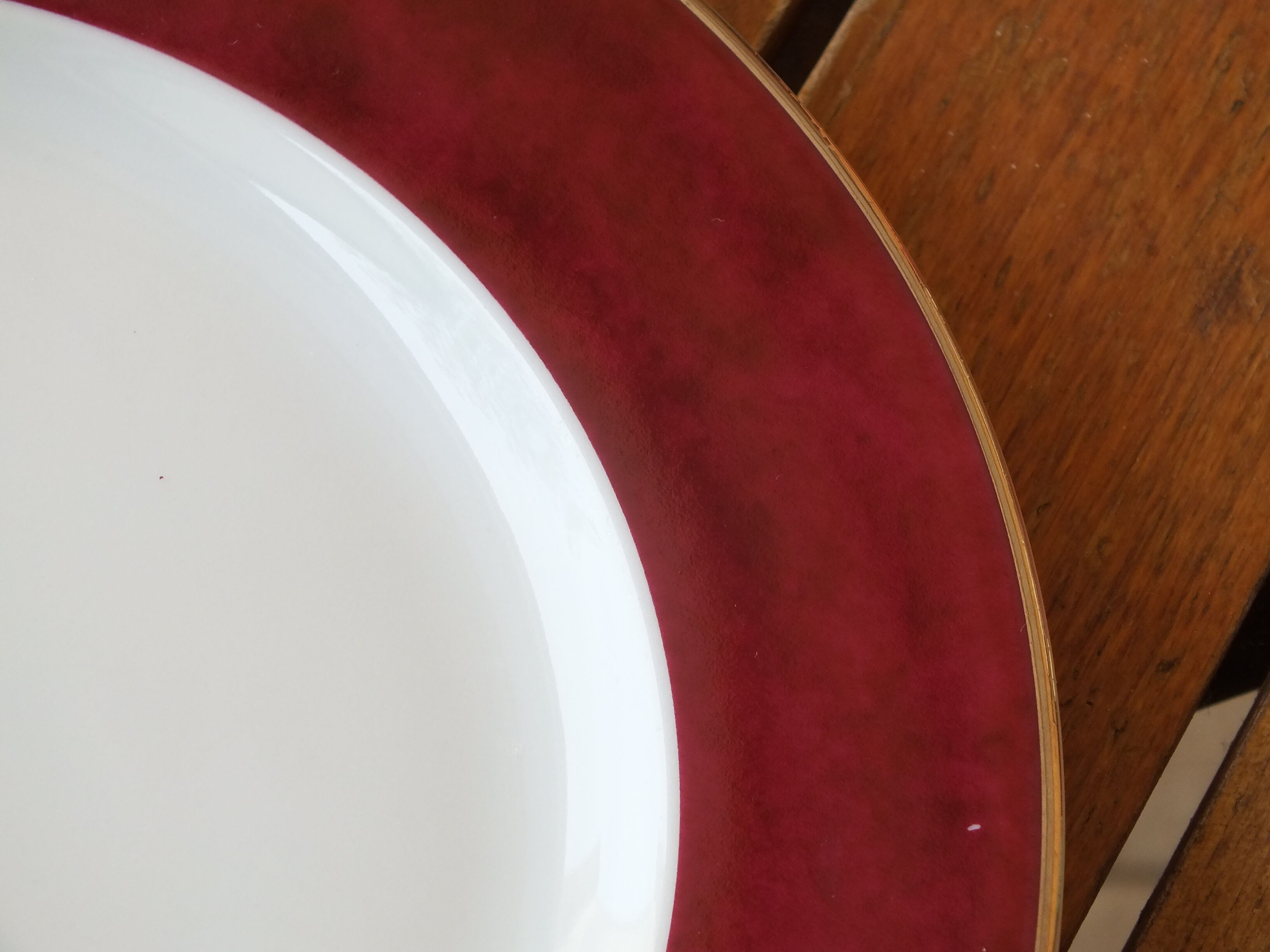 5 porcelain dessert plates from Limoges - Deshoulières and Guy Degrenne