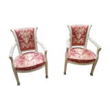 Paire de fauteuils empire