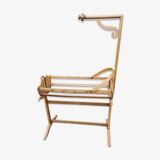 Old cradle with solid oak canopy