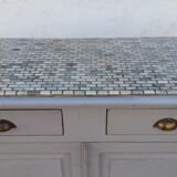 Grey parisian buffet, tile tray "pool"