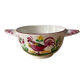 Old 19th century eared bowl, Eastern earthenware