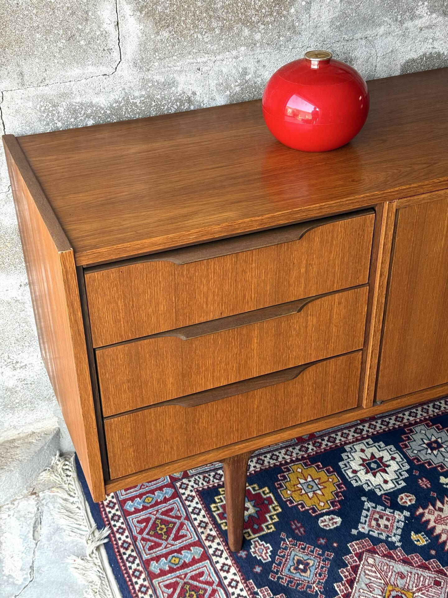 Vintage Scandinavian teak sideboard, 1960.