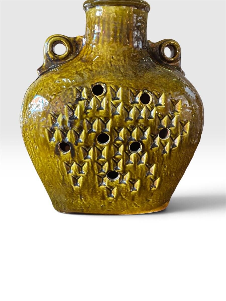 Large Ceramic Lamp Fat Lava (1960s-1970s)