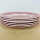 6 plates earth of iron red Royal Tudor model 17th century England ironstone