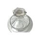 Faceted glass carafe with stopper from Italy circa 1950.