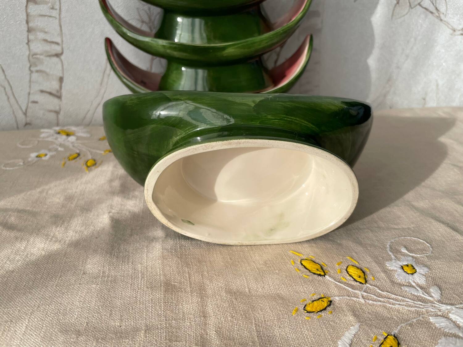 6 Vintage ceramic watermelon bowls
