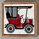Wooden frame puzzle from the 60s/70s depicting a vintage car.