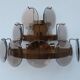 Set of 2 Vistosi Murano Wall Lamps Smoked Disc, 1970