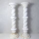 pair of alabaster columns