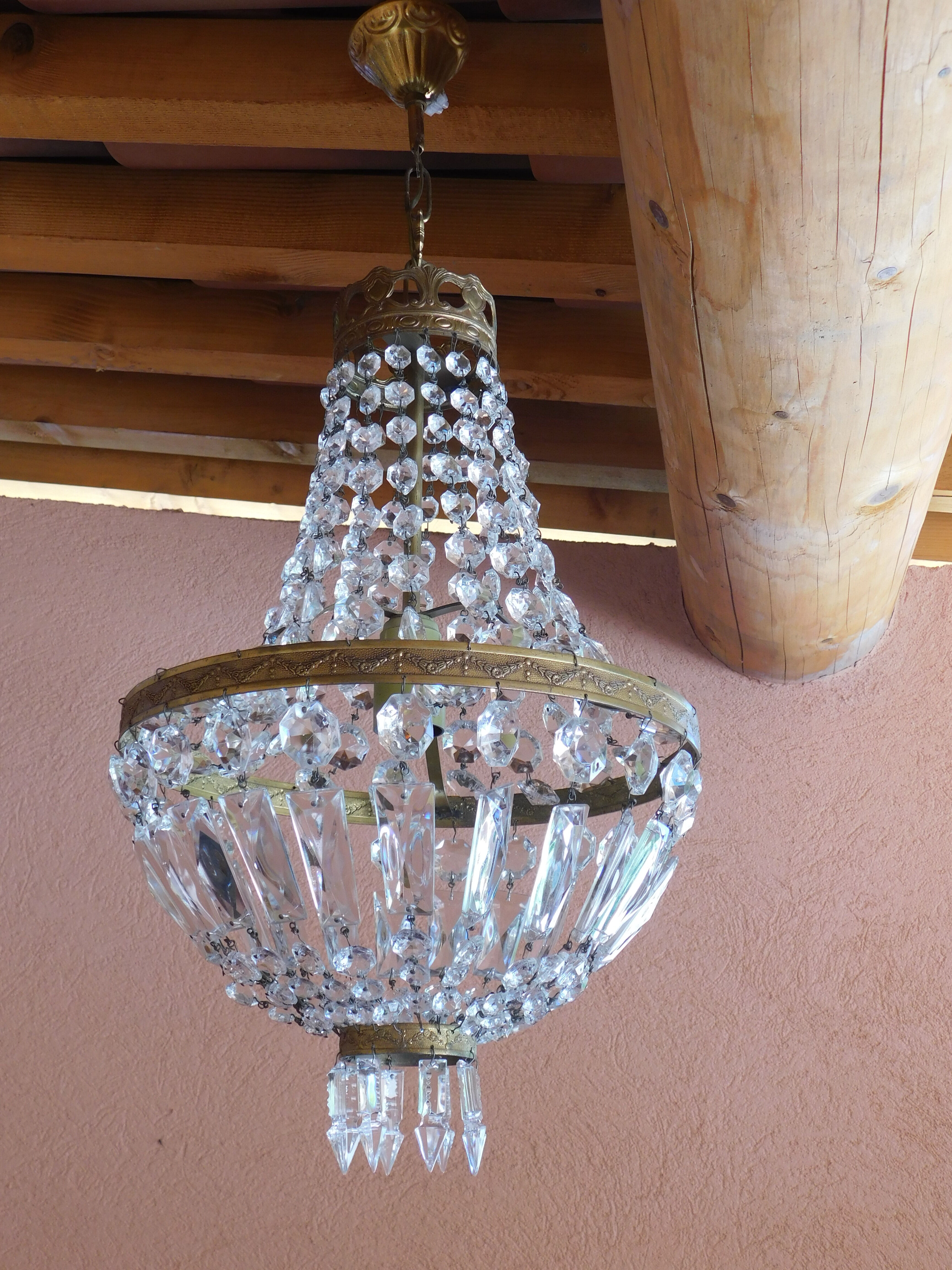 Balloon chandelier ø 30 cm crystal pendants 1 lights