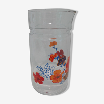 Glass carafe pitcher from the 70s