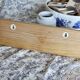 Porte-manteau vintage scandinave mural en pin - 3 crochets carrés