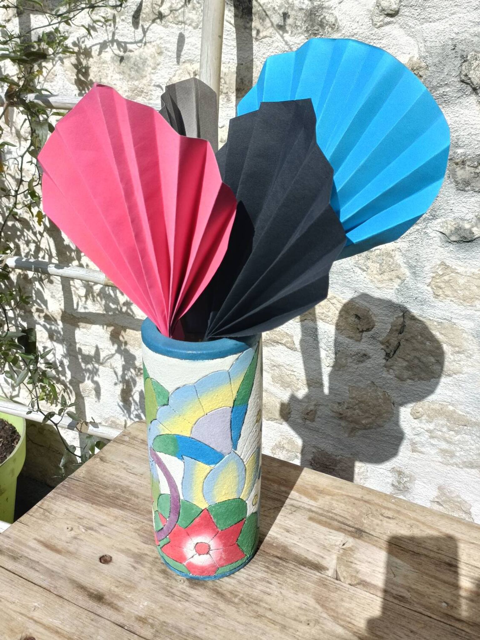Signed cylinder vase