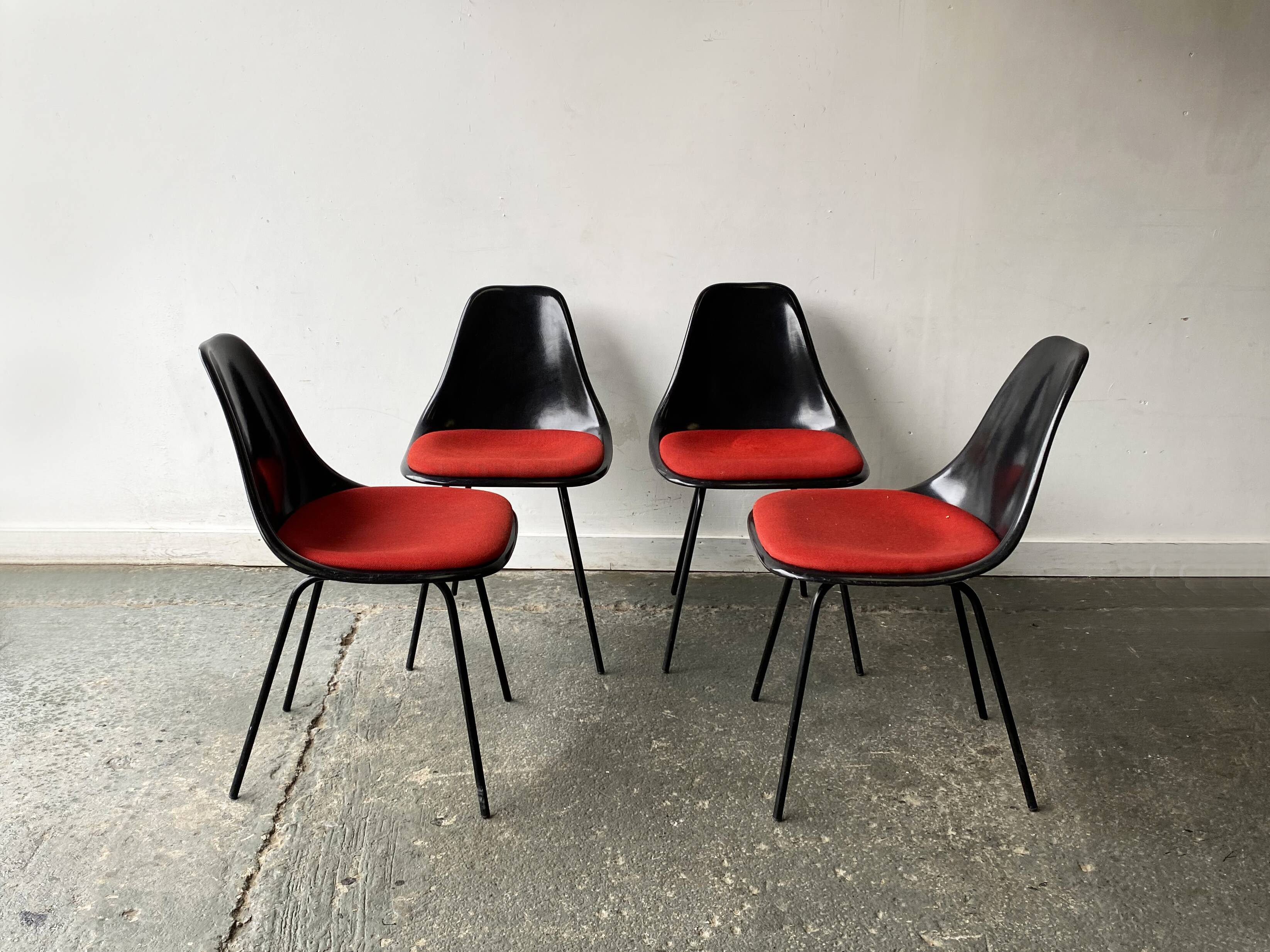 Set 4 mid century 1960’s chairs by Maurice Burke for Arkana