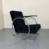 Bauhaus Art Deco Streamline Tubular Steel Lounge Chair by Jan Schröfer for Ahrend De Cirkel, 1920s