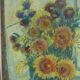 painting oil on canvas sunflowers still life signed