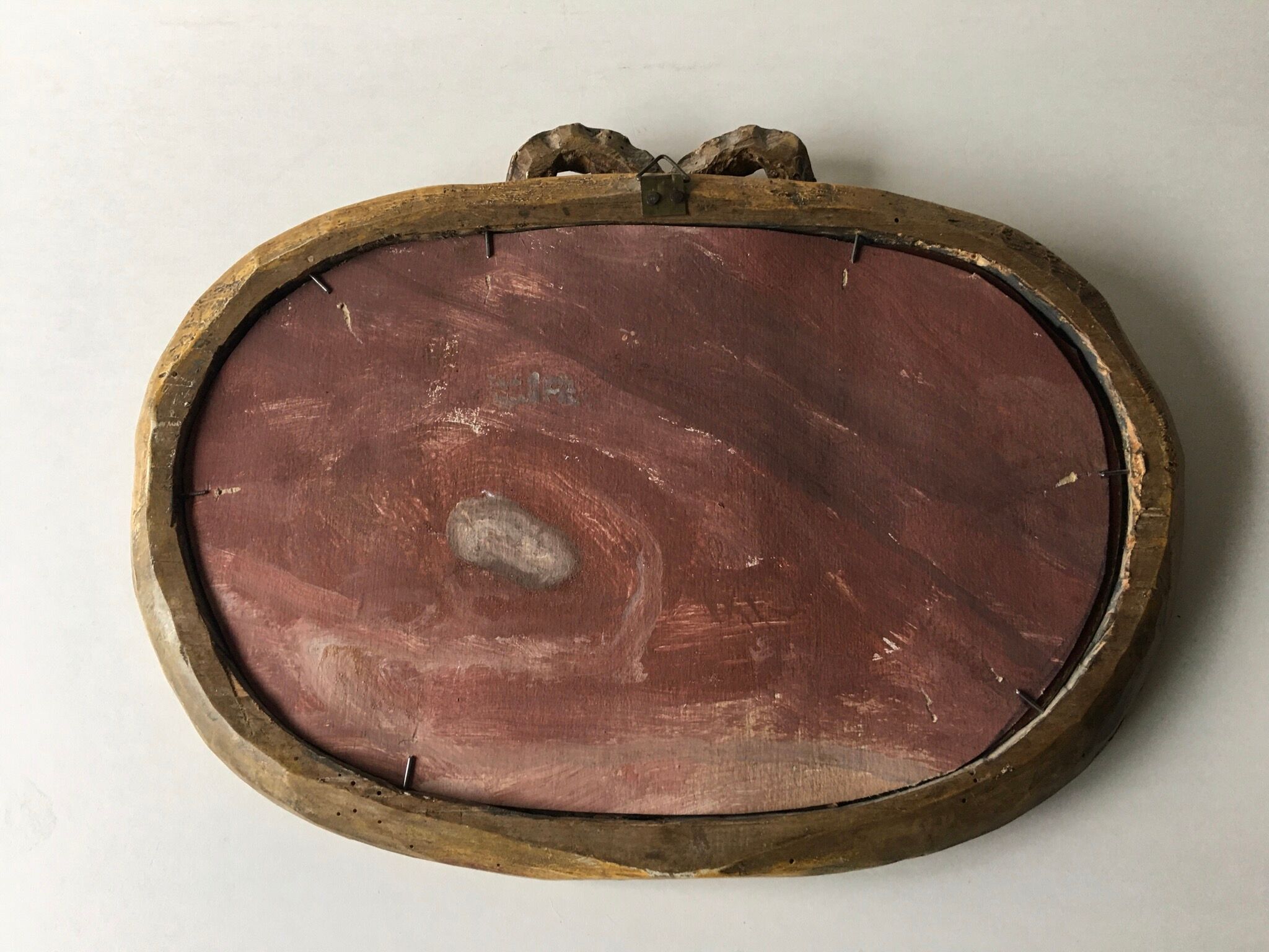 Louis XVI-style gilded wooden vintage mirror 38x27cm