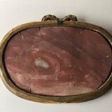 Louis XVI-style gilded wooden vintage mirror 38x27cm