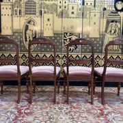 Set of 4 Napoleon III chairs with Jacob mahogany legs