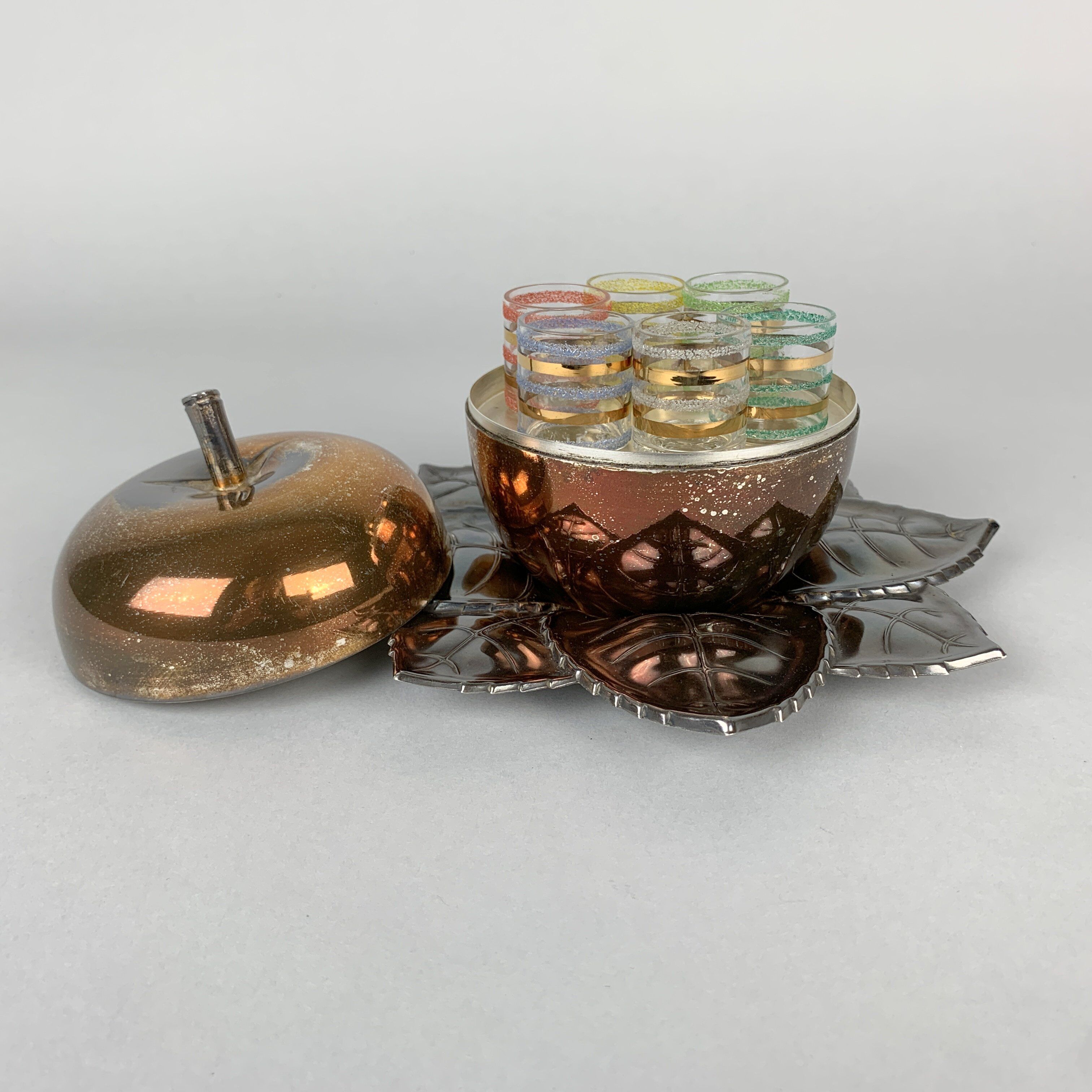 Vintage  Apple Shapped Mini-bar / Container, 1950's