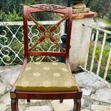 Chaise en Acajou massif Époque Restauration XIX eme siècle