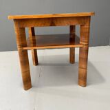 Table basse Art déco à deux niveaux en chêne massif, années 1930