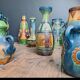Vases, Flemish pottery from Thulin, Art Nouveau, Art Deco
