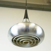 Silver suspension light Orient by Jo Hammerborg for Fog and Morup, Denmark