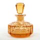 Art déco decanter, orange crystal, Poland, 1930s