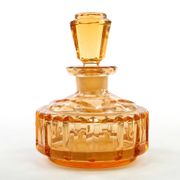 Carafe art déco, cristal orange, Pologne, années 1930