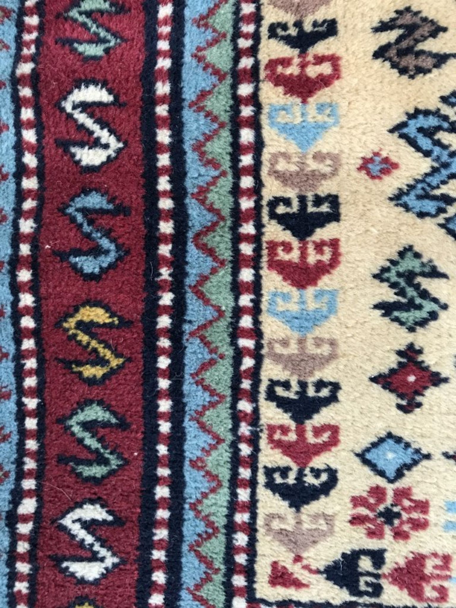 Carpet vintage caucasian chirwan done hand 75 x 120 cm