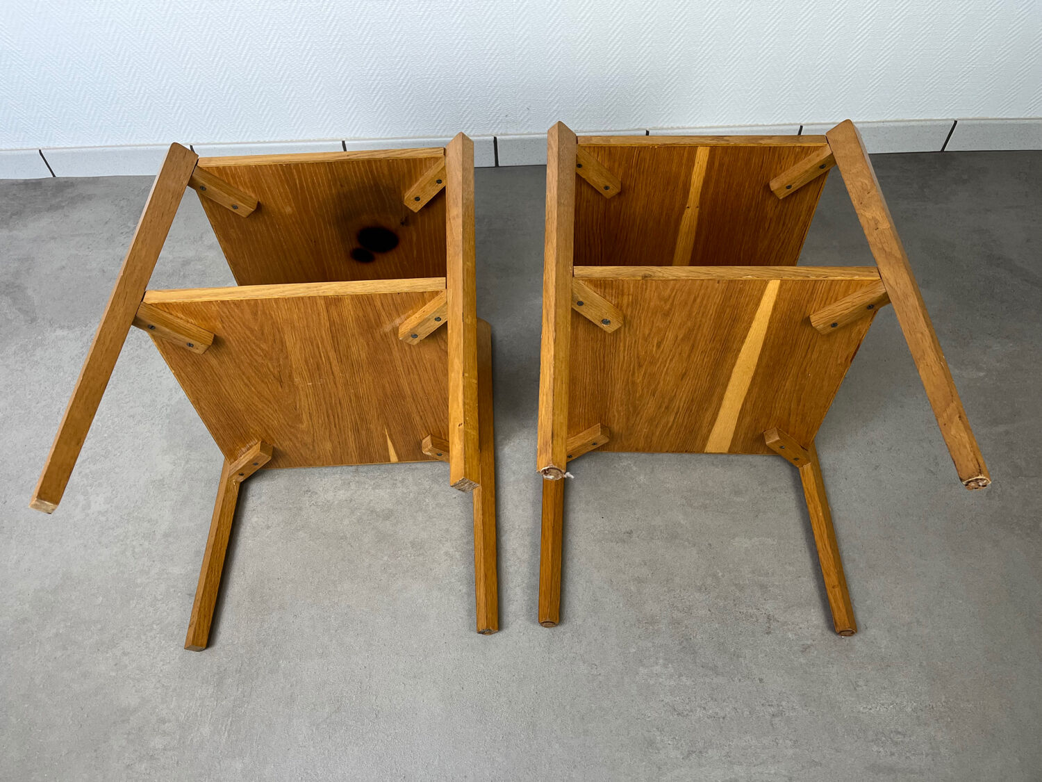 Pair of 1950s modernist side tables.