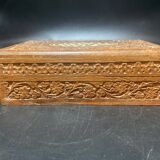 Carved wooden box