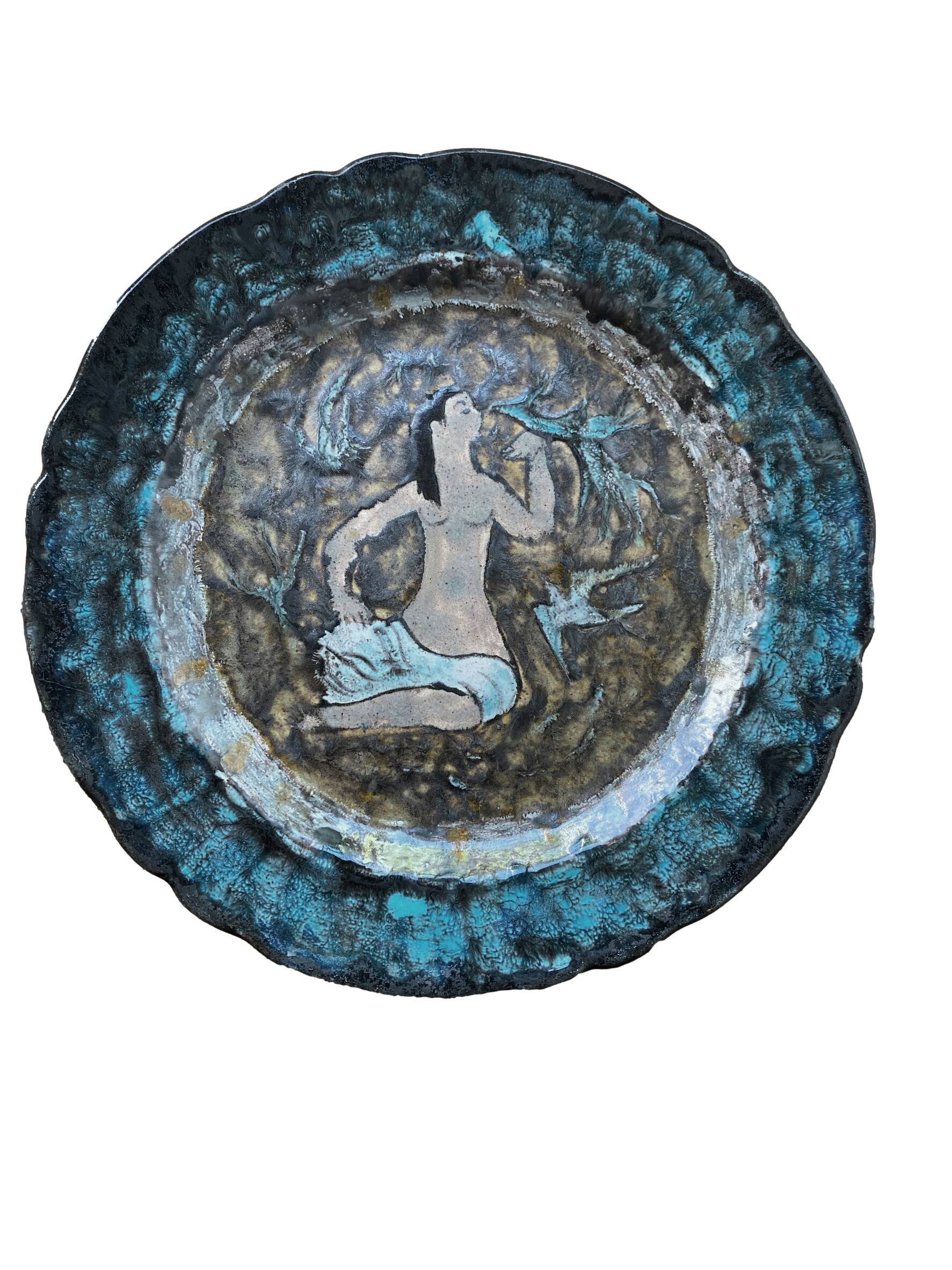 Enamelled stoneware dish Martine Le Pétillon Quimper