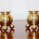 Pair of Mid-Century Swedish Brass Candle Holders by Gusum