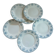 7 antique dessert plates in ironstone
