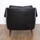 Fauteuil danois en cuir et palissandre 1960