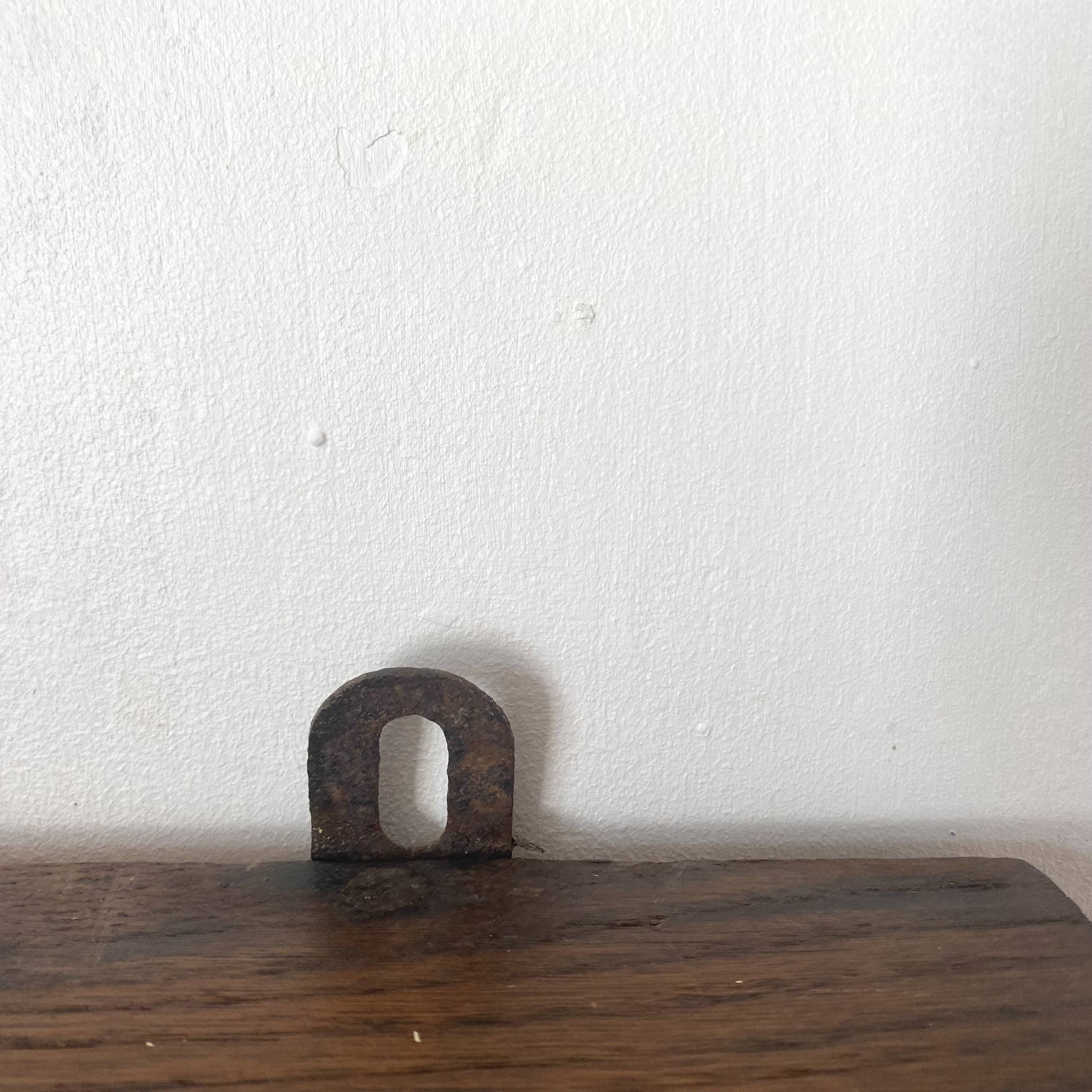 antique oak wall shelf with carved brackets
