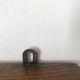 antique oak wall shelf with carved brackets
