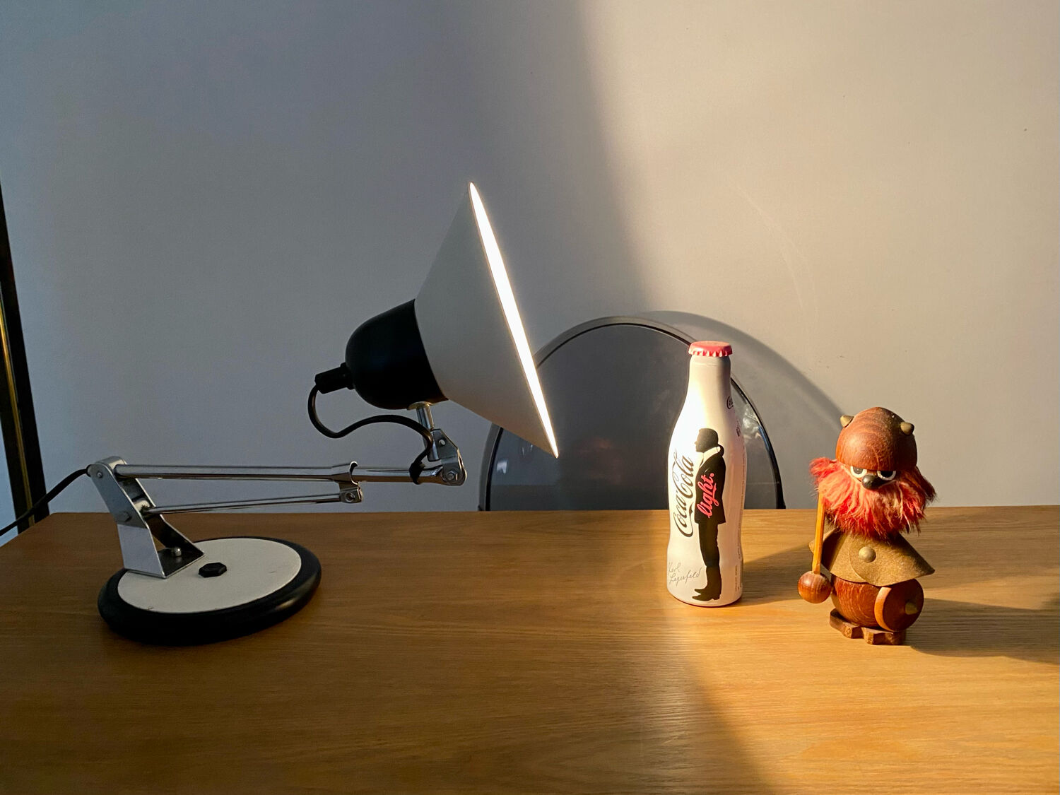 Aluminor articulated desk lamp France vintage 70s