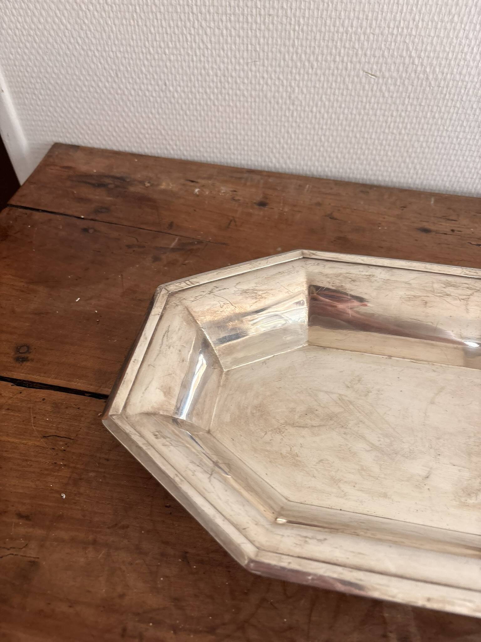Silver Metal Fruit Bread Basket Christofle Gallia