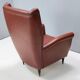 Fauteuil à oreilles en Skai Attr. au modèle 512 attr. à Gio Ponti Produit par ISA