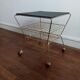 1960s metal dore and scoubidou side table