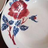 Assiettes creuses en terre de fer Longwy, Digoin Sarreguemines, Moulin des Loups Hamage & Lunéville