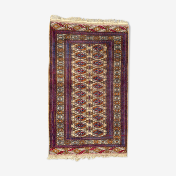 Vintage carpet Turkmen boukhara 98x162 cm