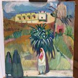 Oil on orientalist canvas