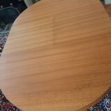 Scandinavian expandable vintage teak round table
