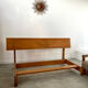 Old wooden sofa vintage brutalist design 60s