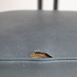 Pair of workshop chairs from the 50s in chrome steel and imitation leather
