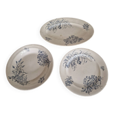 Lot De 3 Plat Terre De Fer